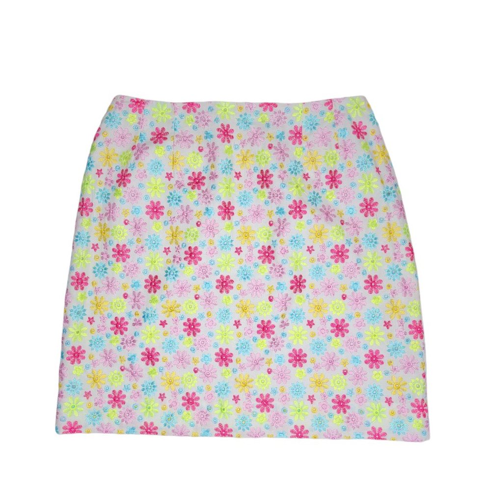 Lily Pulitzer Embroidered Floral Skirt - Vintage - Size 6